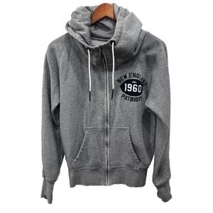 New England Patriots Women’s Small Full Zip Hoodie NFL by Nike Embroidered Logo